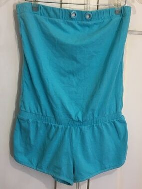 Blue Turquoise Coverup Romper